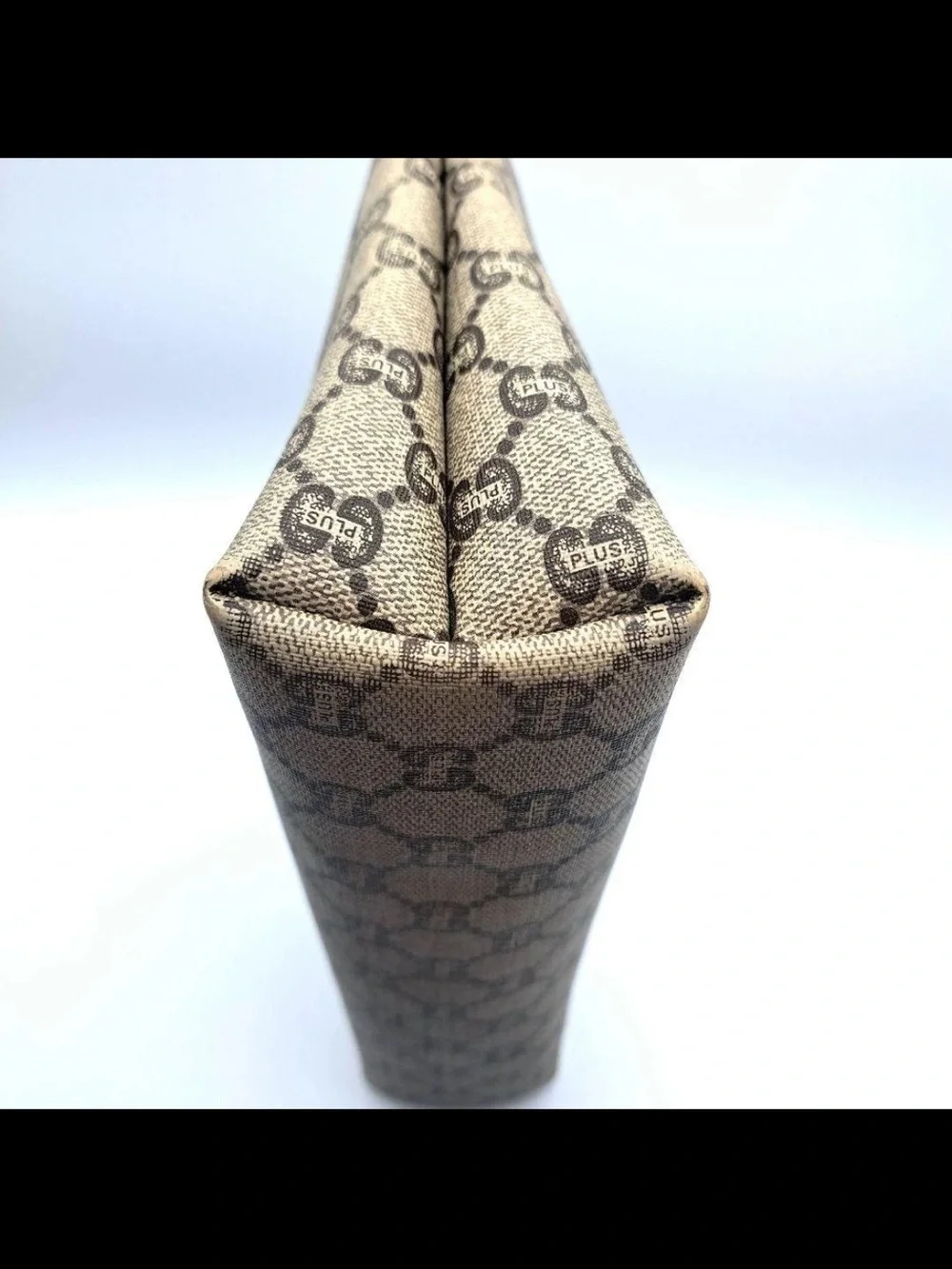 Gucci Beige Brown GG Canvas Wrist Pouch